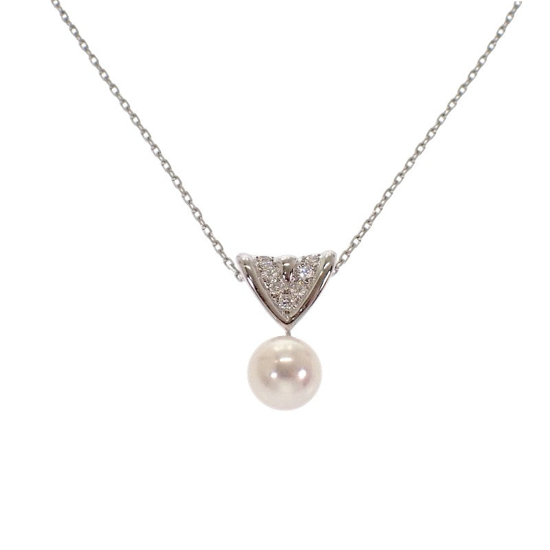 ミキモト MIKIMOTO アコヤパール ペンダント ネックレス K18ホワイト  
