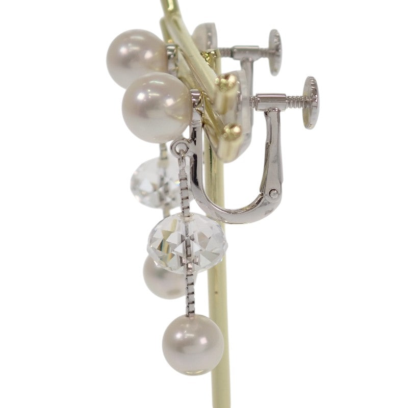 タサキ TASAKI ヴァリエ パール クリスタル イヤリング K18ホワイトゴールド アコヤ真珠 クリスタル レディース【中古】【Aランク】