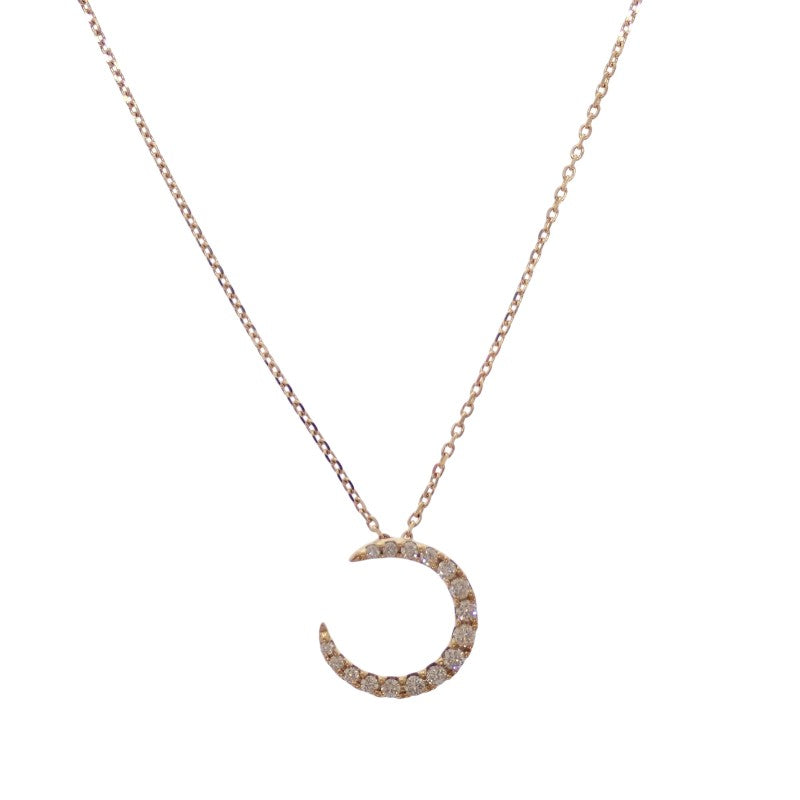 スタージュエリー STAR JEWELRY ムーン ネックレス K18イエローゴールド ダイヤモンド レディース【中古】【Aランク】