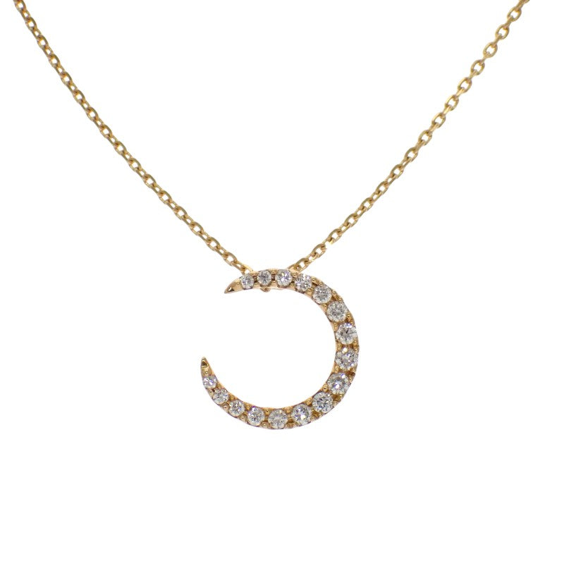 スタージュエリー STAR JEWELRY ムーン ネックレス K18イエローゴールド ダイヤモンド レディース【中古】【Aランク】