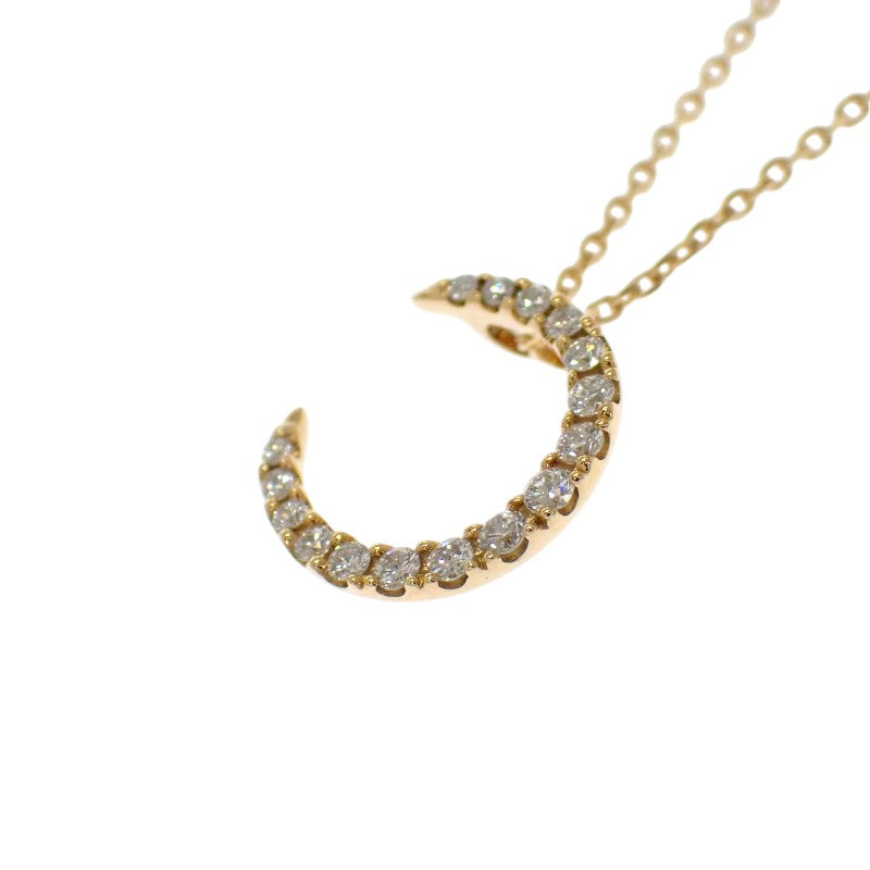 スタージュエリー STAR JEWELRY ムーン ネックレス K18イエローゴールド ダイヤモンド レディース【中古】【Aランク】