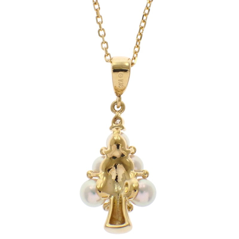 ミキモト MIKIMOTO ツリー ペンダント ネックレス K18イエローゴールド レディース【中古】【Aランク】