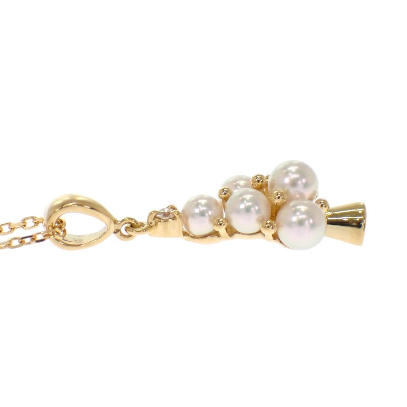 ミキモト MIKIMOTO ツリー ペンダント ネックレス K18イエローゴールド レディース【中古】【Aランク】