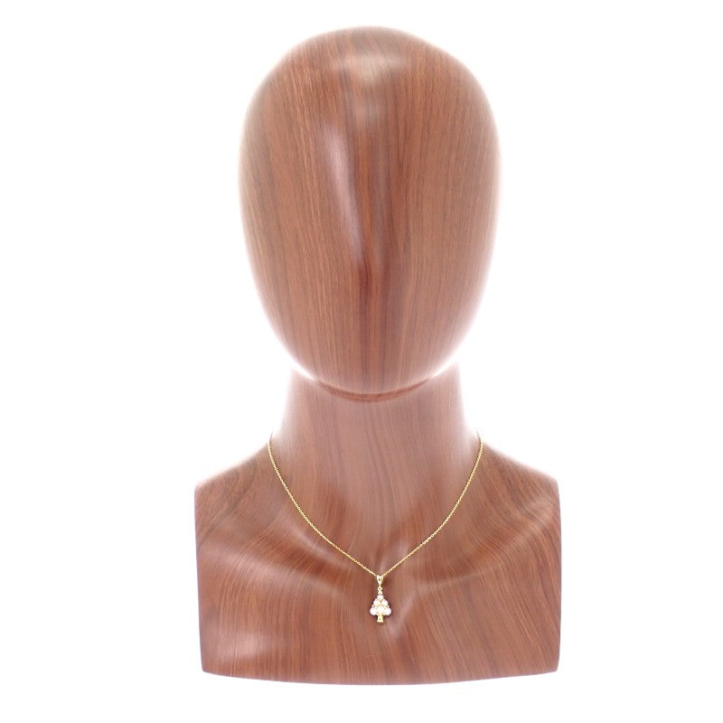 ミキモト MIKIMOTO ツリー ペンダント ネックレス K18イエローゴールド レディース【中古】【Aランク】