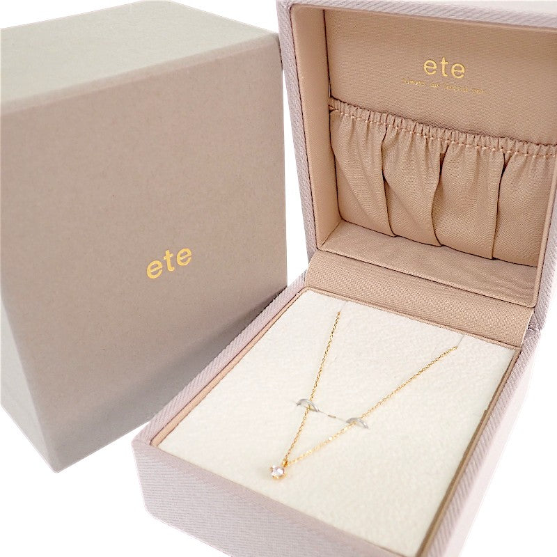 ete ブライト ダイヤ 260839 ネックレス K18イエローゴールド ダイヤモンド レディース【中古】【Aランク】