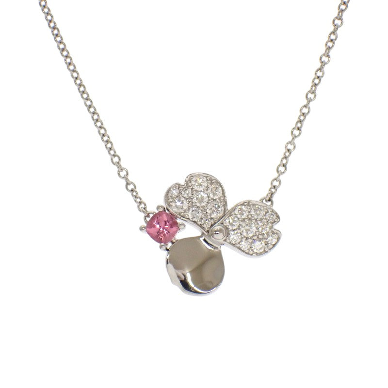 ティファニー TIFFANY&Co. ペーパーフラワー ネックレス Pt950プラチナ ピンクトルマリン レディース【中古】【Aランク】