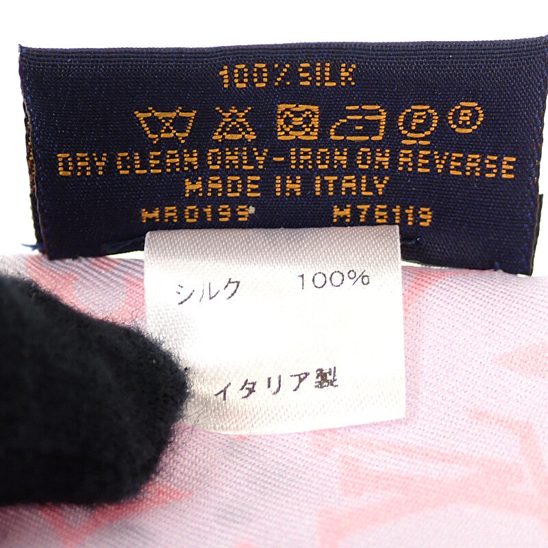 LOUIS VUITTON Bando BB Rising Confidential M76119 Scarf Silk Pink Blue Women's [Used] [A Rank]