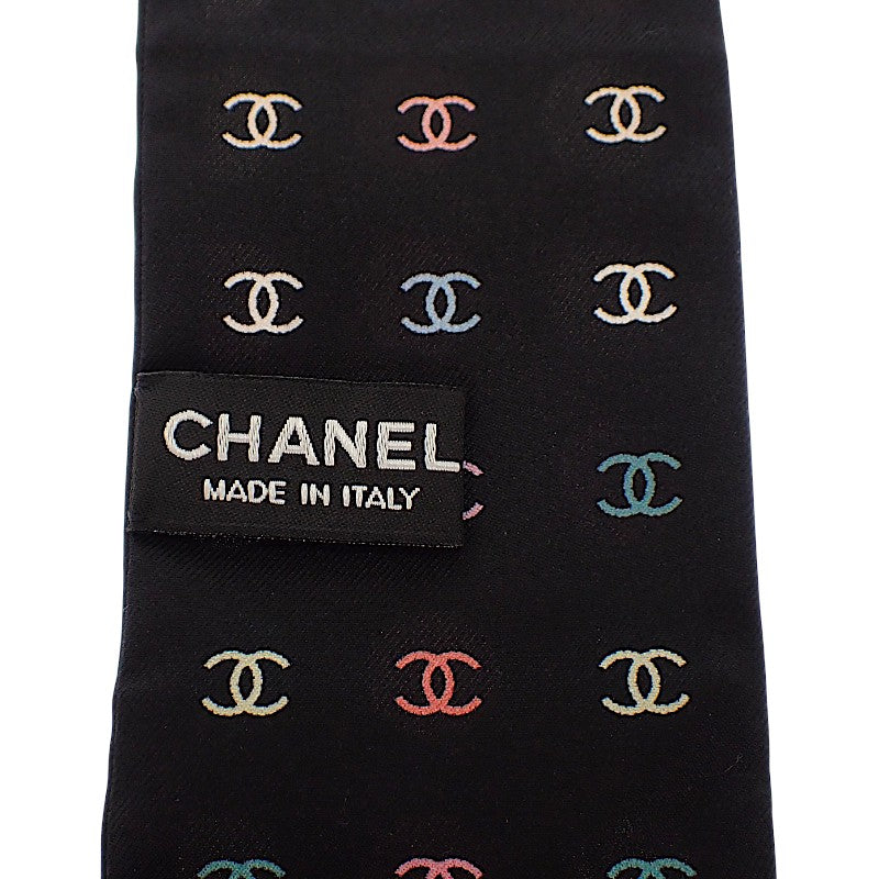 シャネル CHANEL スリム バンドー スカーフ シルク ブラック マルチカラー レディース【中古】【Aランク】