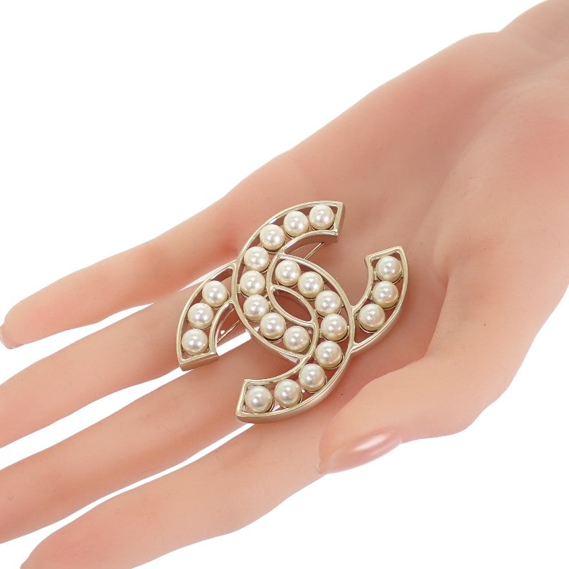 シャネル CHANEL ココマーク パールブローチ A64978 B14357 ブローチ
