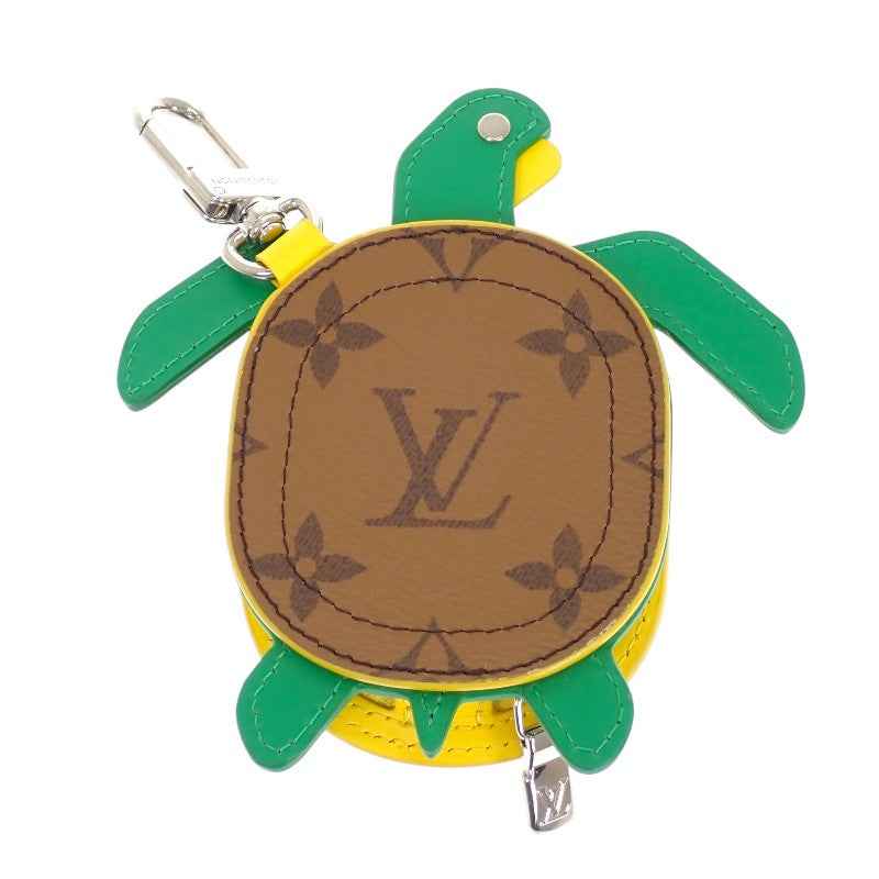 ルイヴィトン LOUIS VUITTON LVタートル M01471 キーホルダー モノグラム ブラウン グリーン イエロー シルバー金具 レディース【中古】【Aランク】