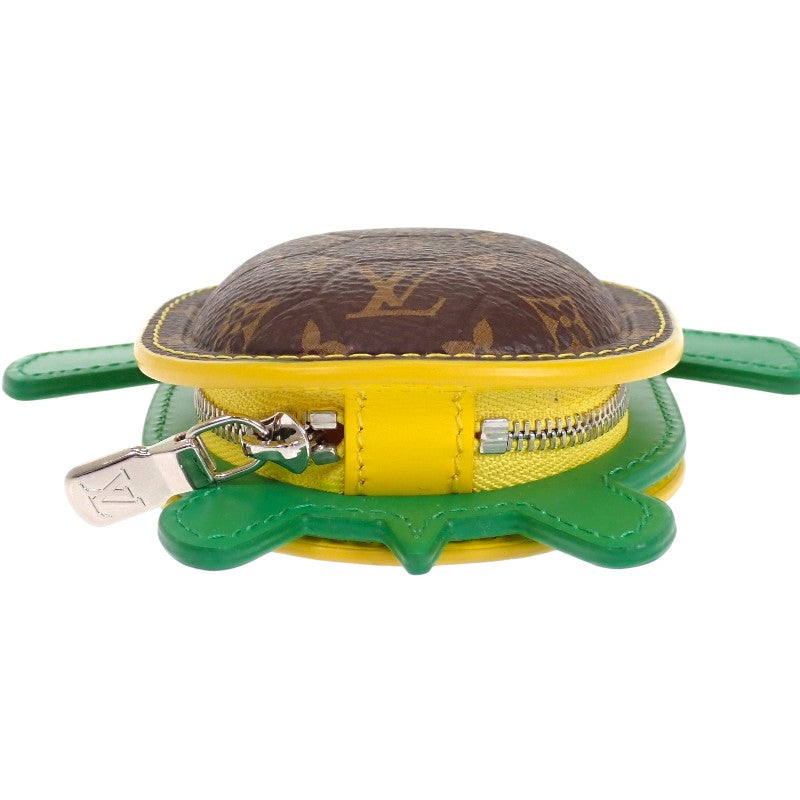 ルイヴィトン LOUIS VUITTON LVタートル M01471 キーホルダー モノグラム ブラウン グリーン イエロー シルバー金具 レディース【中古】【Aランク】