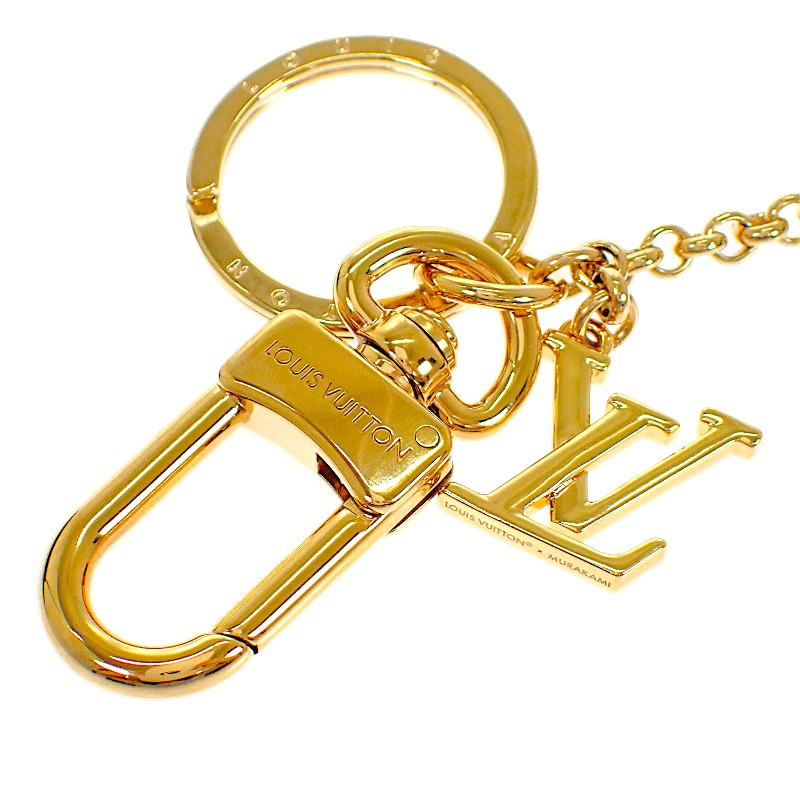 ルイヴィトン LOUIS VUITTON LV×TM キーホルダー スーパーフラット M02467 キーホルダー モノグラムキャンバス ゴールド金具 メンズ レディース【中古】【Aランク】