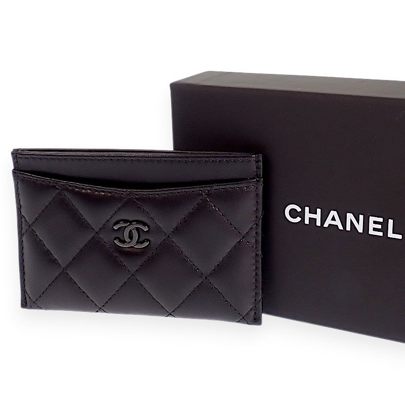 シャネル CHANEL クラシック AP0213 カードケース ラムスキン ブラック レディース メンズ【中古】【Aランク】