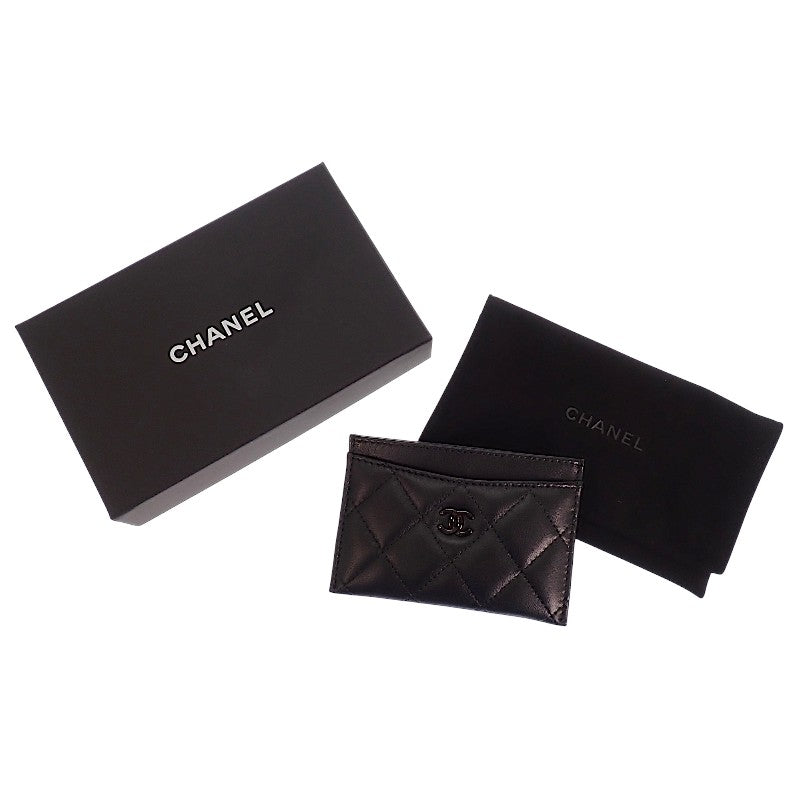 シャネル CHANEL クラシック AP0213 カードケース ラムスキン ブラック