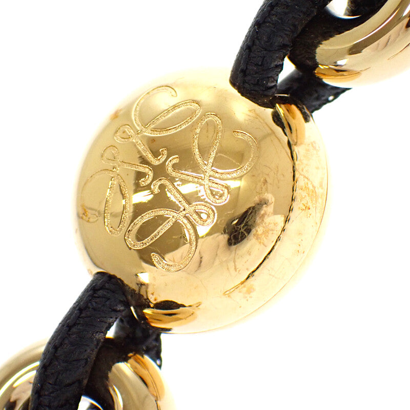 ロエベ LOEWE フラメンコパースミニ A914CBPX03_1100 ショルダーバッグ ラムスキン ブラック ゴールド金具 レディース【中古】【Aランク】