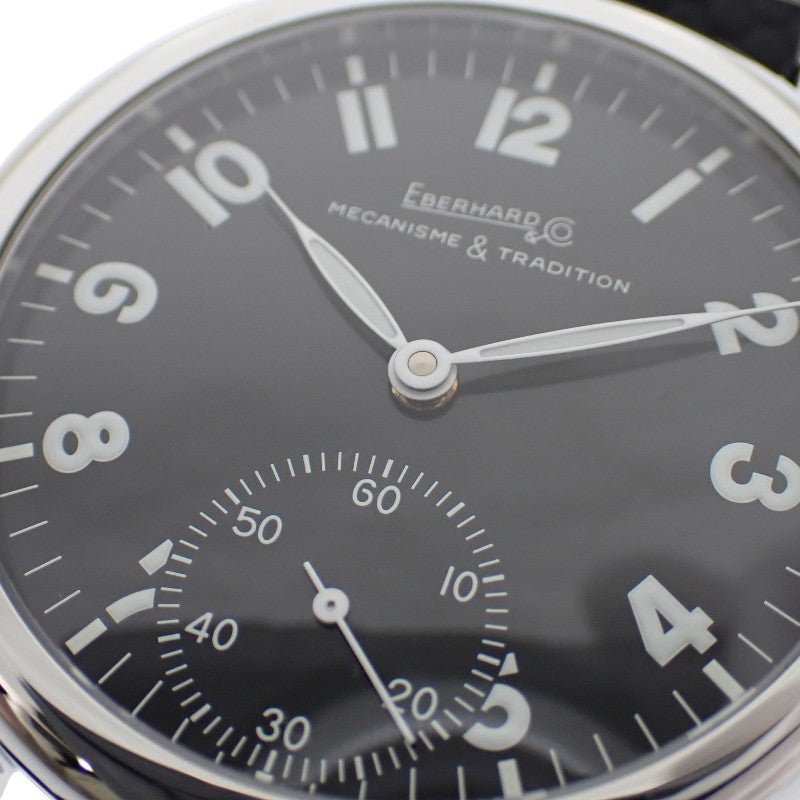 EBERHARD エベラール トラベルセトロ ヴィトレ 21120.18 CP 腕時計 ステンレススチール 手巻き ブラック文字盤 メンズ【中古】【Aランク】