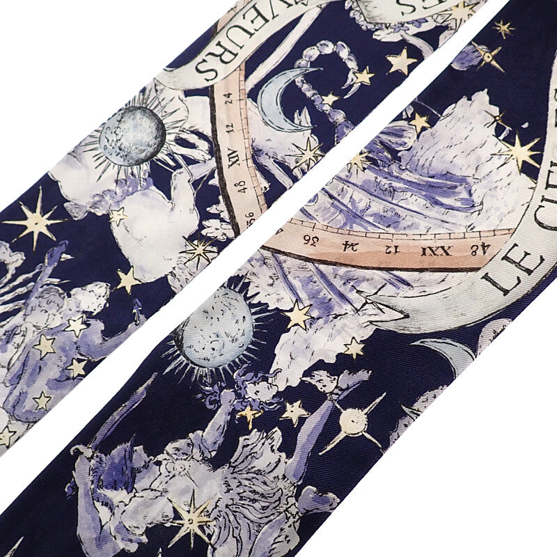 ディオール Dior ミッツァ Night of Dreams 55NOD108I609 スカーフ シルク ホワイト ネイビー レディース【中古】【Aランク】