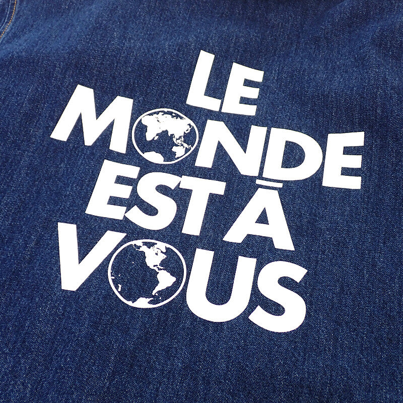 ルイヴィトン LOUIS VUITTON デニムショートスリーブシャツ シグネチャー 25SS L 半袖シャツ コットン ブルー メンズ【中古】【Aランク】