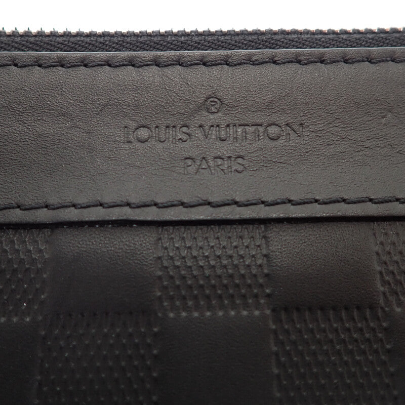 ルイヴィトン LOUIS VUITTON ポシェット ディスカバリー N60112 クラッチバッグ ダミエ・アンフィニ ブラック シルバー金具 メンズ【中古】【ABランク】
