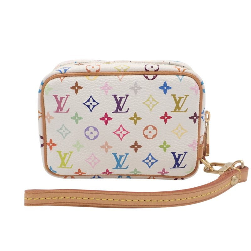 ルイヴィトン LOUIS VUITTON トゥルースワピティ M58033 モノグラム ポーチ レザー マルチカラー ホワイト ブロン ゴールド金具 レディース【中古】【ABランク】