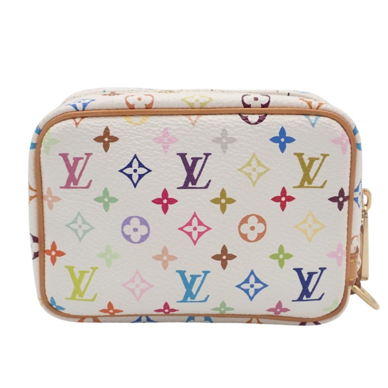 ルイヴィトン LOUIS VUITTON トゥルースワピティ M58033 モノグラム ポーチ レザー マルチカラー ホワイト ブロン ゴールド金具 レディース【中古】【ABランク】