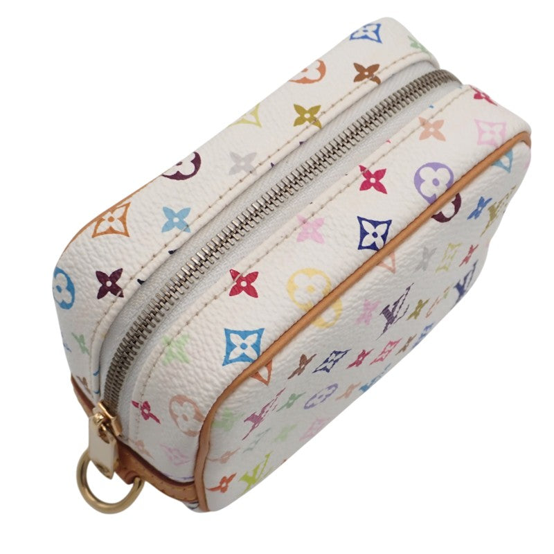 ルイヴィトン LOUIS VUITTON トゥルースワピティ M58033 モノグラム ポーチ レザー マルチカラー ホワイト ブロン ゴールド金具 レディース【中古】【ABランク】