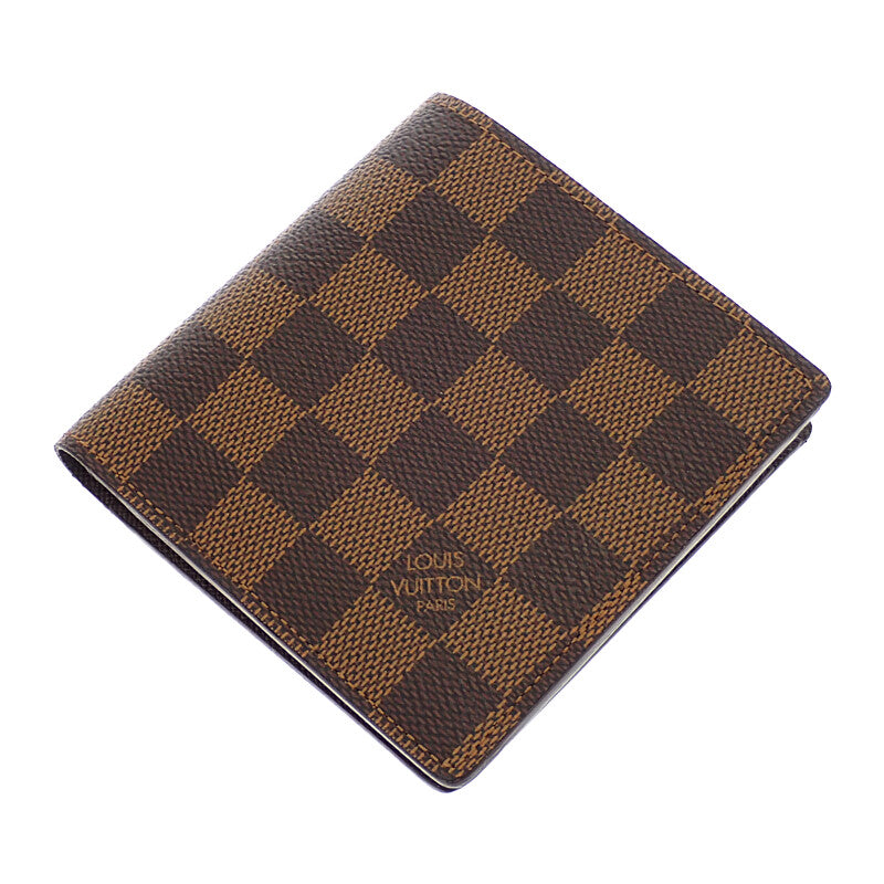 ルイヴィトン LOUIS VUITTON ポルトフォイユマルコ N61675 二つ折り財布 ダミエキャンバス ブラウン メンズ レディース【中古】【Aランク】