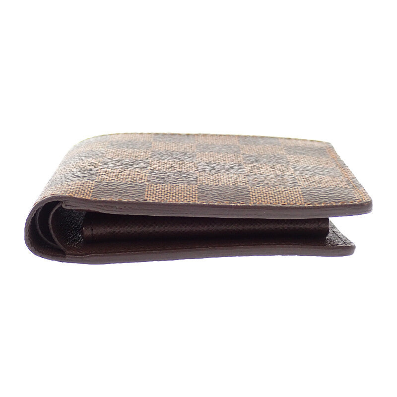 ルイヴィトン LOUIS VUITTON ポルトフォイユマルコ N61675 二つ折り財布 ダミエキャンバス ブラウン メンズ レディース【中古】【Aランク】