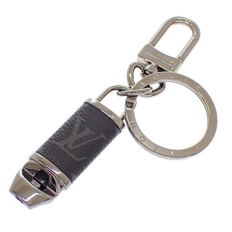 ルイヴィトン LOUIS VUITTON ポルトクレ・ホイッスル M64177 モノグラム キーホルダー メタル ブラック モノグラム・エクリプス シルバー金具 メンズ レディース ユニセックス【中古】【ABランク】