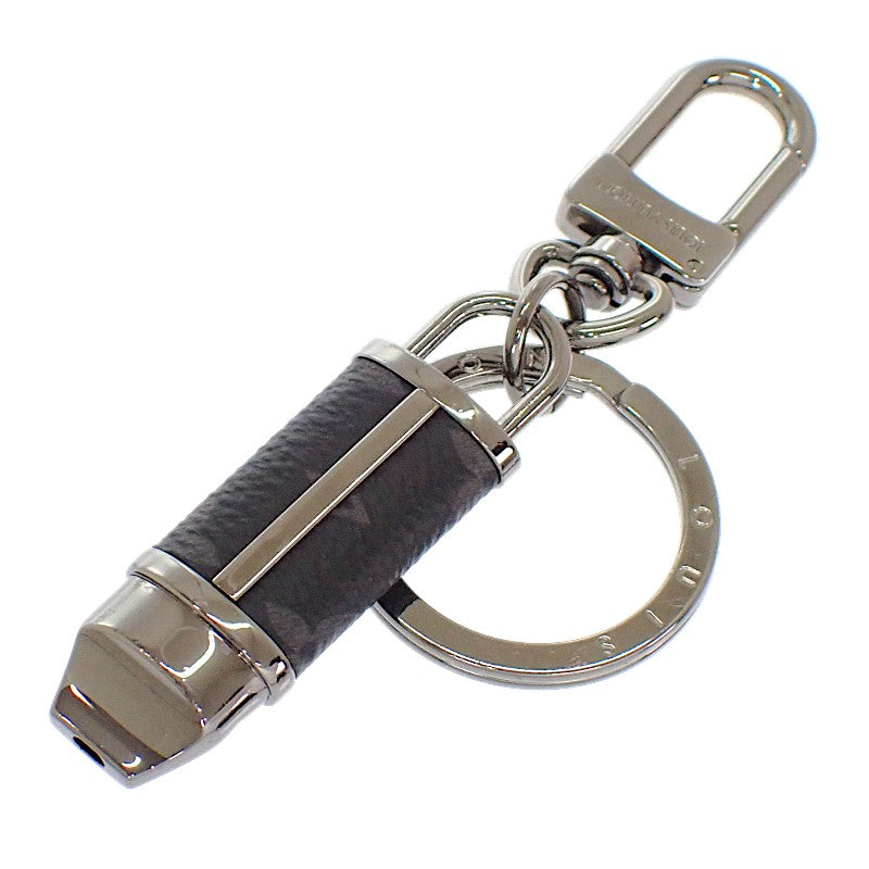 ルイヴィトン LOUIS VUITTON ポルトクレ・ホイッスル M64177 モノグラム キーホルダー メタル ブラック モノグラム・エクリプス シルバー金具 メンズ レディース ユニセックス【中古】【ABランク】
