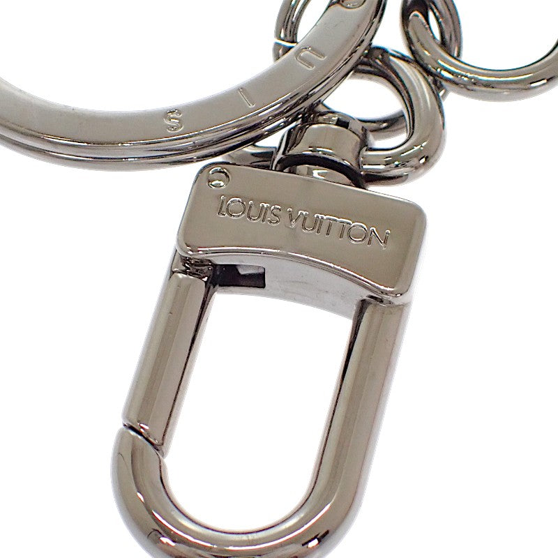 LOUIS VUITTON Porte Cles Whistle M64177 Monogram Keychain Metal Black Monogram Eclipse Silver Hardware Men's Women's Unisex 【Used】 【AB Rank】