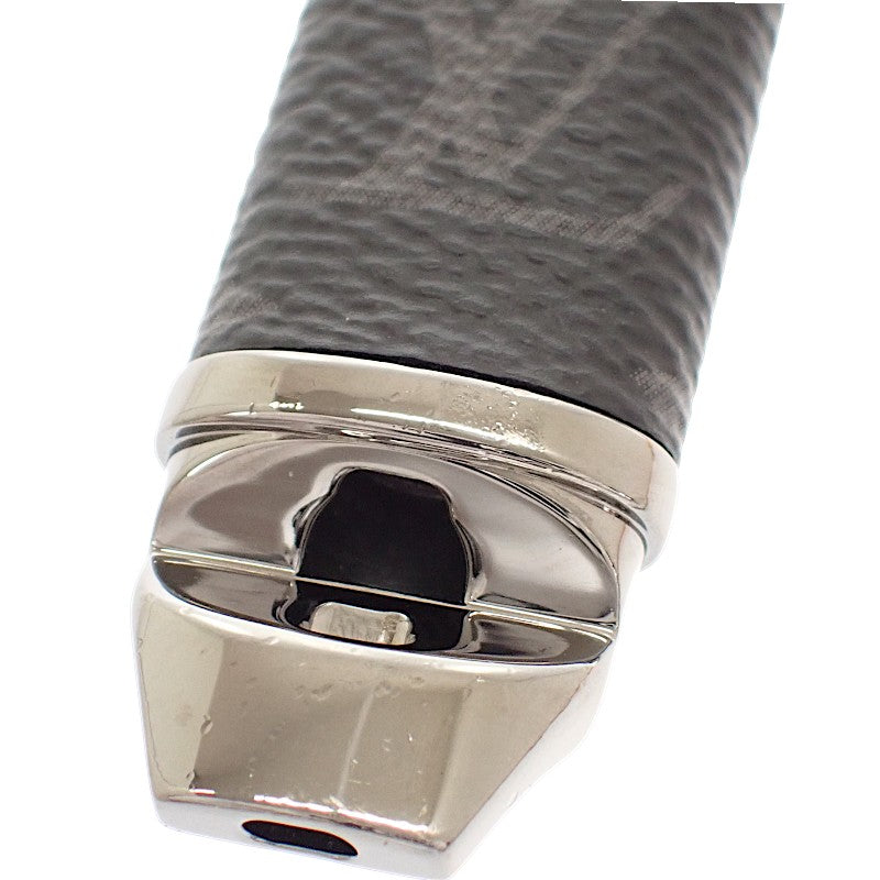 LOUIS VUITTON Porte Cles Whistle M64177 Monogram Keychain Metal Black Monogram Eclipse Silver Hardware Men's Women's Unisex 【Used】 【AB Rank】