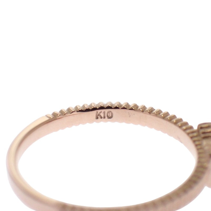 JILLSTUART Ribbon Ring Size 3 K10 Pink Gold Gold Diamond Women's [Used] [A Rank]