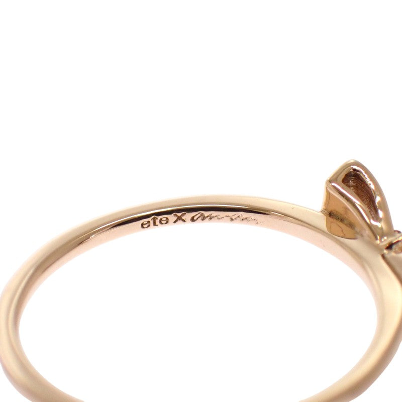 ete リボン ピンキーリング ananコラボ 3号 リング K10ピンクゴールド ダイヤモンド レディース【中古】【Aランク】