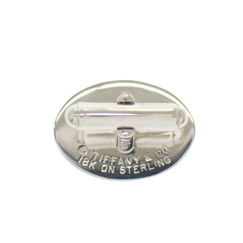 ティファニー TIFFANY&Co. オーバル カフリンクス カフス K18イエローゴールド スターリングシルバー ゴールド シルバー メンズ【中古】【Aランク】