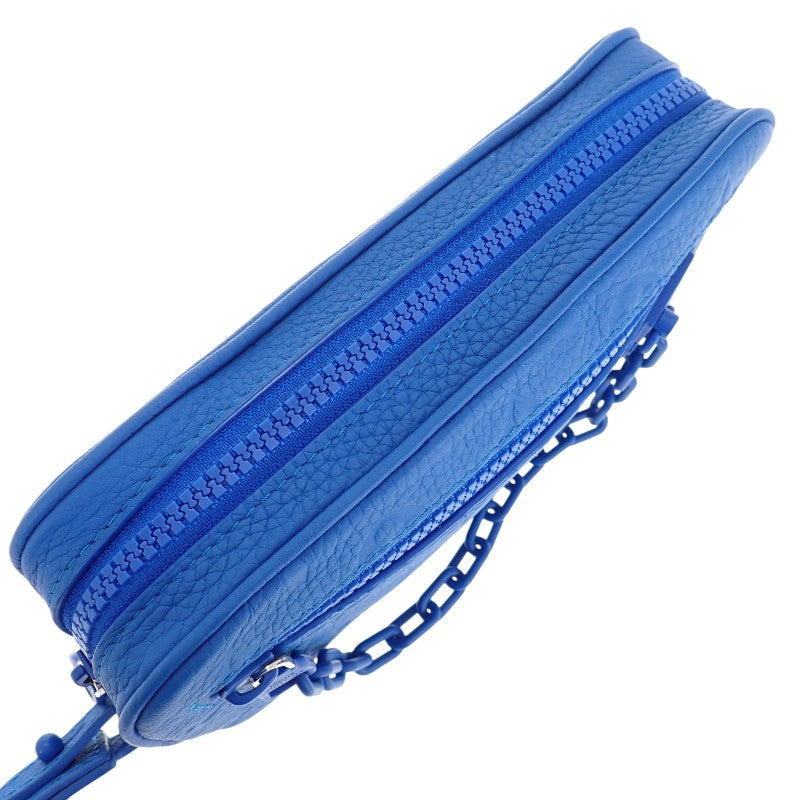 LOUIS VUITTON Pochette Volga M53557 Clutch Bag Taurillon Leather Blue Men's Women's [Used] [A Rank]