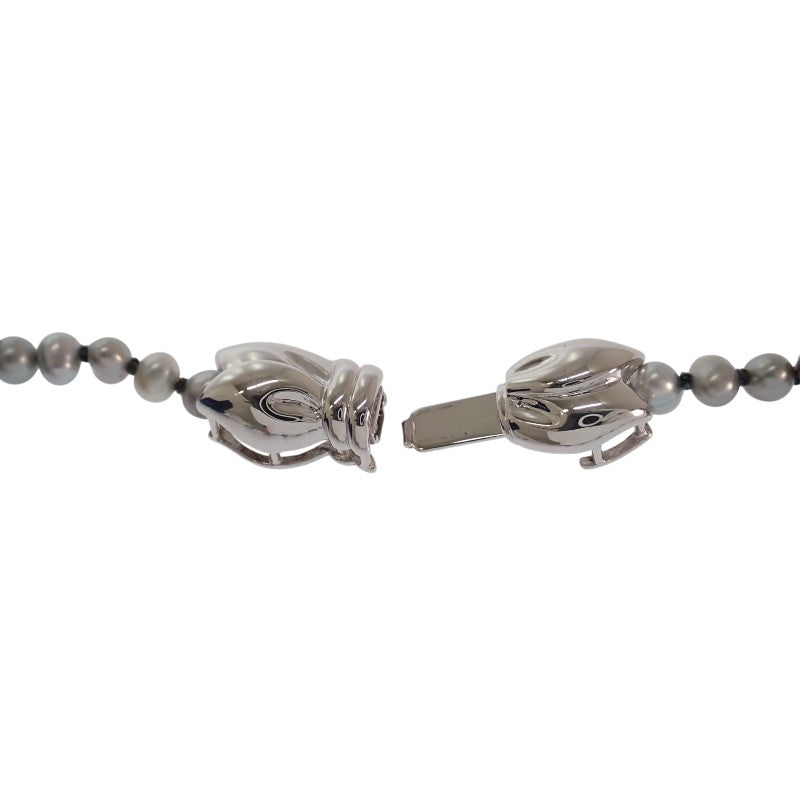 MIKIMOTO Black Pearl Necklace K18 White Gold Women's [Used] [A Rank]