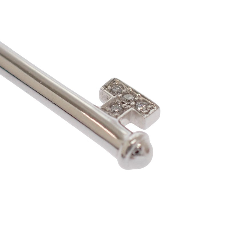 TIFFANY&Co. Floral Key Diamond Pendant Top K18 White Gold Diamond Ladies [Used] [A Rank]