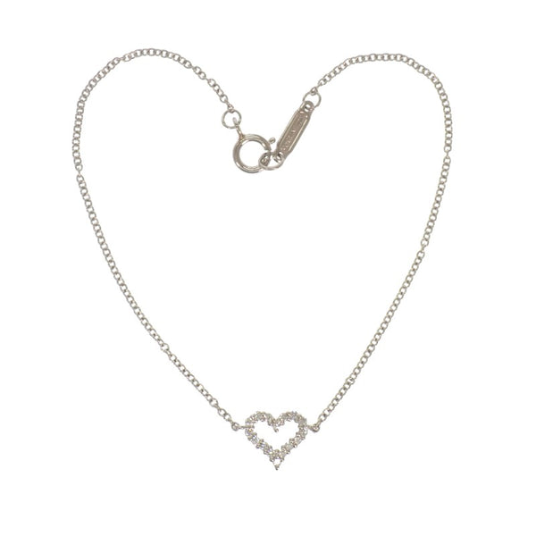 ティファニー TIFFANY&Co. センチメンタルハート ブレスレット Pt950プラチナ ダイヤモンド レディース【中古】【Aランク】
