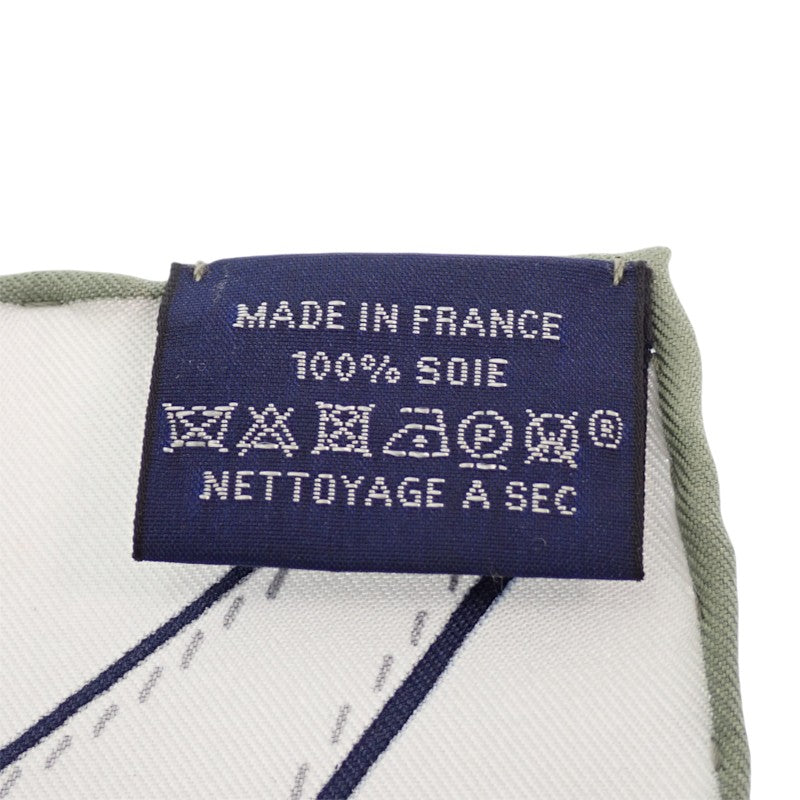 エルメス HERMES カレ90 Bagage a Main H004119S_01 スカーフ シルク グリ・クレール ヴェール レディース【中古】【Aランク】