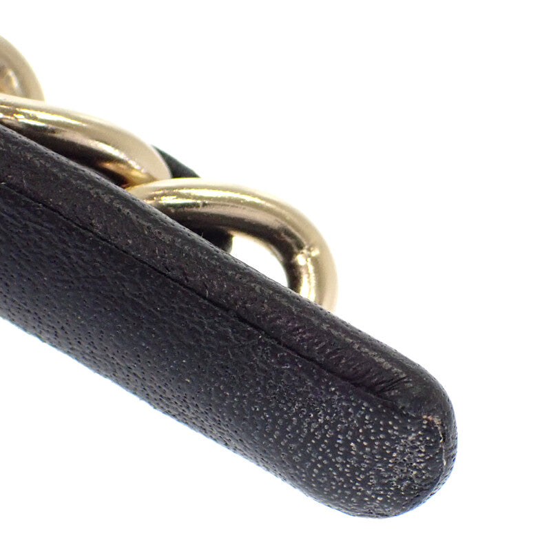 シャネル CHANEL ココマークカチューシャ AB6143 ヘアアクセサリー レザー ブラック ゴールド金具 レディース【中古】【ABランク】