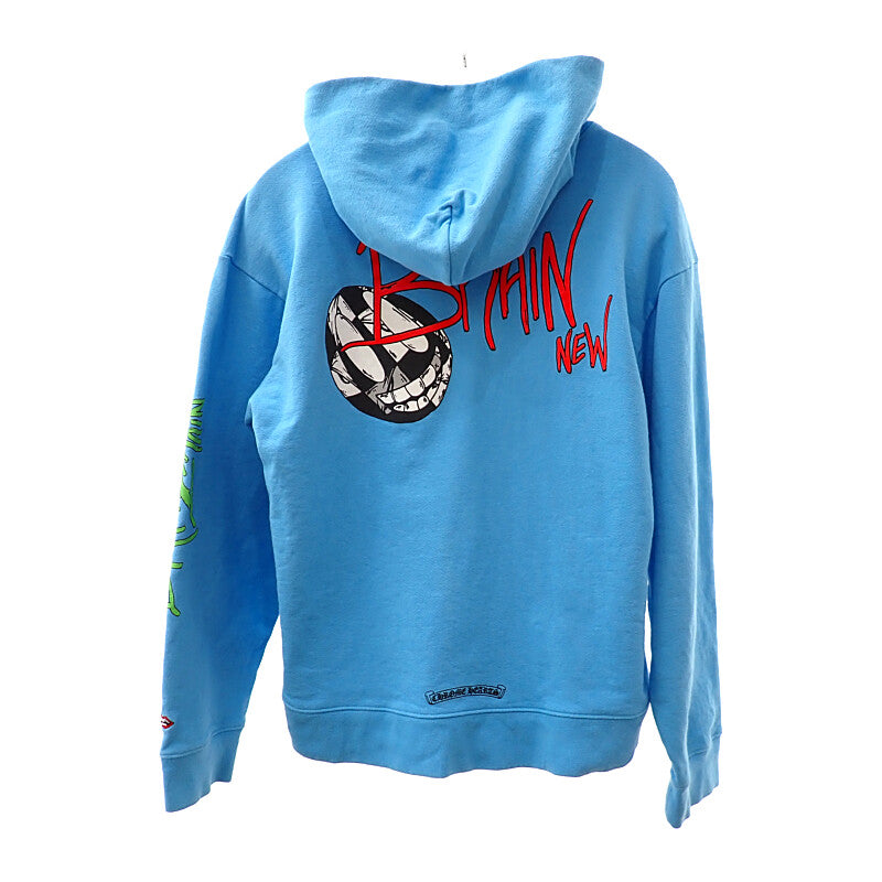 クロムハーツ CHROME HEARTS マッティ ボーイ コラボ フーディー XL 408154464 680 パーカー コットン ブルー メンズ【中古】【Bランク】