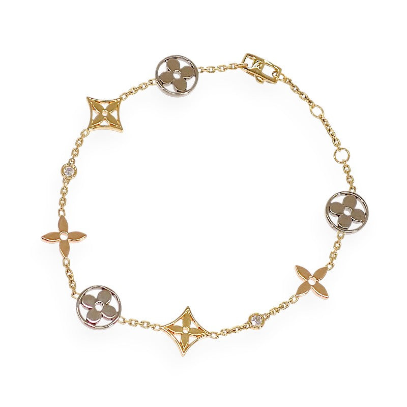 ルイヴィトン LOUIS VUITTON モノグラム イディール Q95286 ブレスレット K18イエローゴールド K18ホワイトゴールド K18ピンクゴールド ダイヤモンド レディース【中古】【Aランク】