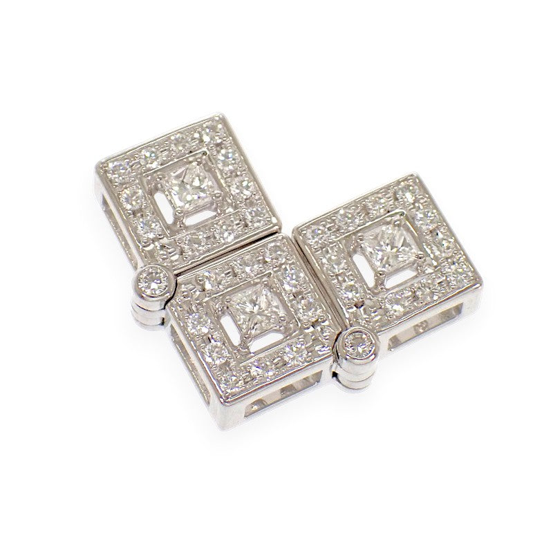 タサキ TASAKI スクエア ペンダントトップ K18ホワイトゴールド ダイヤモンド レディース【中古】【Aランク】