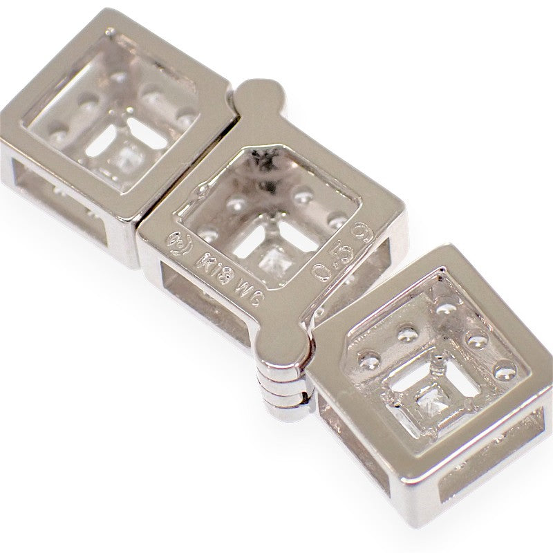 タサキ TASAKI スクエア ペンダントトップ K18ホワイトゴールド ダイヤモンド レディース【中古】【Aランク】