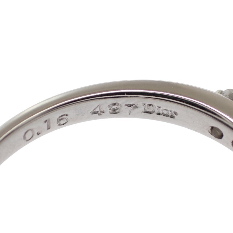 Dior Diamond Ring Pt950 Platinum Diamond Ladies #12 [Used] [A Rank]