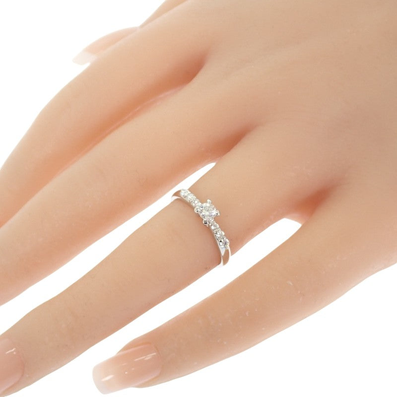 Dior Diamond Ring Pt950 Platinum Diamond Ladies #12 [Used] [A Rank]