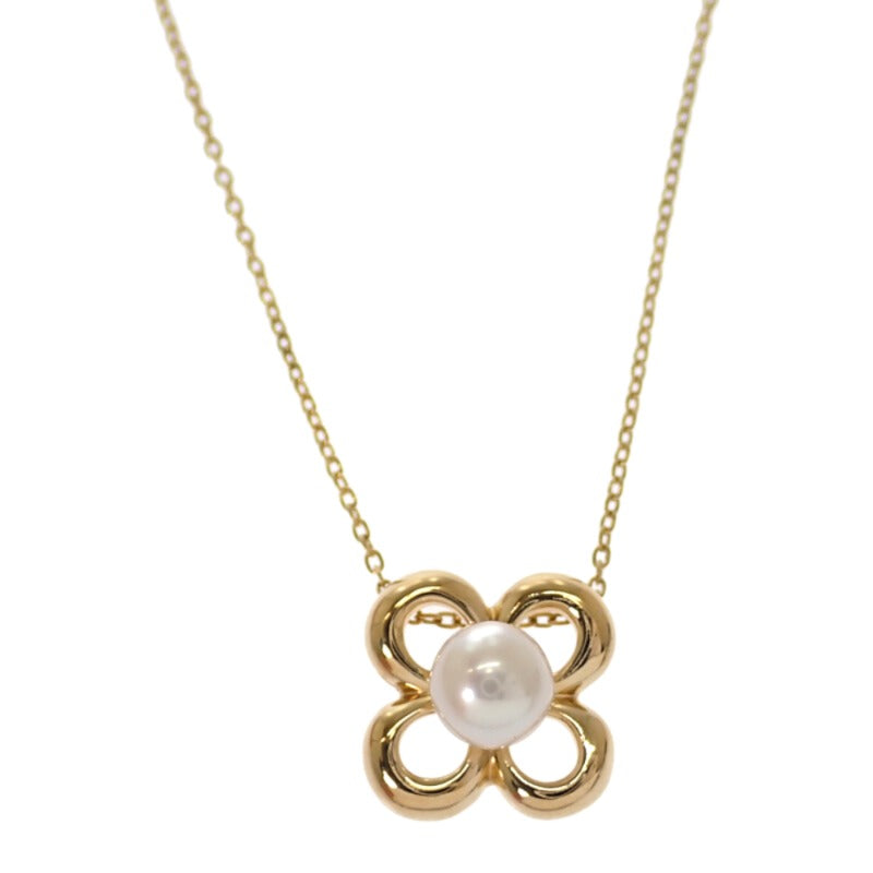 タサキ TASAKI フラワーモチーフ パール ネックレス K18イエローゴールド レディース【中古】【Aランク】