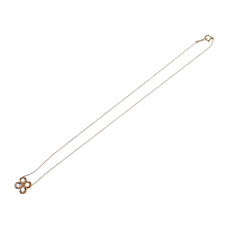 希少◇美品◇STANLEY HAGLER◇花模様パールネックレス◇ゴールド タサキ TASAKI フラワーモチーフ パール ネックレス K18イエロー