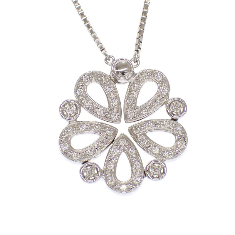 タサキ TASAKI ダイヤモンド マグネット ネックレス K18ホワイトゴールド ダイヤモンド レディース【中古】【Aランク】